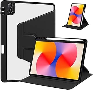 جراب هجين متوافق مع هواوي Matepad SE 11 بوصة 2024، غطاء أكريليك شفاف صلب مع مكان للقلم ومسند حماية
