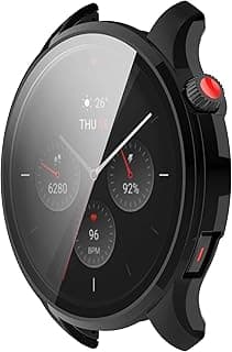 TenCloud Screen Protector Compatible with Amazfit GTR 4 (Not for GTR3 Pro) Cases Covers Scratched Resistant Protective Watch Screen Protectors for Amazfit GTR4 (Black)