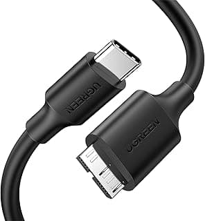 كابل قرص صلب USB C من يوجرين مايكرو B إلى نوع متوافق مع 3.0 خارجي محمول وهارد SSD وHDD مثل دبليو دي ماي باسبورت وسيجيت اكسبانشن/باك اب بلاس وتوشيبا كانفيو وماكستور وسامسونج M3 1 متر