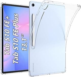 جراب لجهاز سامسونج Galaxy Tab S10 FE Plus مقاس 13.1 بوصة، حماية هوائية متطورة ضد السقوط من TPU مضاد للصدمات ومضاد للاصفرار، غطاء تابلت نحيف، شفاف