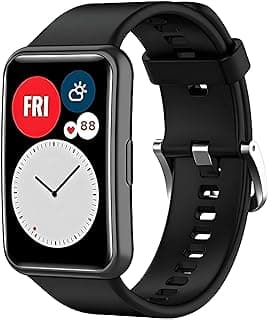 Compatible With:Huawei Watch Fit Replacement Band for Women Men Silicone Sport Band Smart Watch Accessories(No Watch),Silicone by Next store