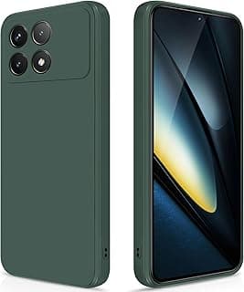 Case Compatible with Xiaomi Poco F6 Pro, High-Quality Liquid Silicone Case, All-Round Protection Mobile Phone Case, Scratch-Resistant, Soft Microfibre Lining, Green