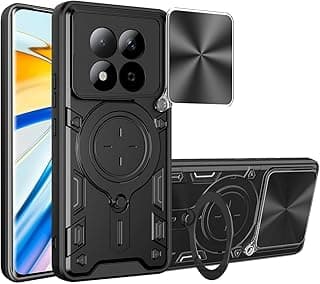 Case Compatible with Redmi Note 15 Pro Plus 5G, Sliding Camera Cover, Ring Stand, Shockproof Military Grade Protection For redmi note 15 pro plus