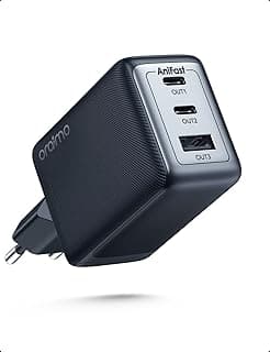 شاحن من أورايمو بتقنية USB، متوافق مع الهواتف الخلوية والتابلت واللابتوب، بثلاثة منافذ