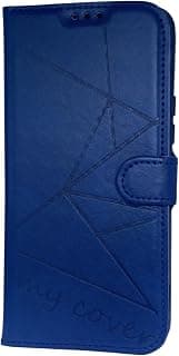 جراب متوافق مع هاتف VIvo V60 lite وش و ضهر من الجلد قابل للطي بتصميم جديد مميز وبخامة عالية الجودة مضاد للصدمات من عمارة ستور (أزرق)