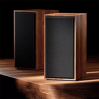 Wired Computer Speakers, USB Powered Stereo Speaker Set with Wooden Box Design, Clear Sound, AUX Connectivity, Plug & Play Speakers for PC, Laptop, Desktop, Tablet, Smartphone & TV, X-5 (Brown)