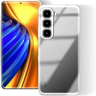 لهاتف Infinix Hot 60i 4G، غطاء خلفي شفاف من سيليكون TPU، مضاد للاصفرار وحماية عالية من الصدمات متوافق مع Infinix Hot 60i 4G (6.7 بوصة) (شفاف)