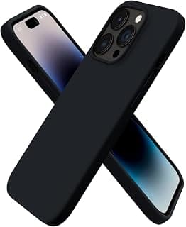 جراب ORNARTO متوافق مع iPhone 14 Pro مقاس 6.1 بوصة، جراب سيليكون سائل نحيف من 3 طبقات، غطاء حماية من جل المطاط الناعم - لون Midnight