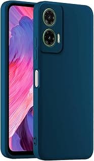 جراب سيليكون ملون لهاتف موتورولا Moto G35 5G (6.72 بوصة) - أزرق ياقوتي