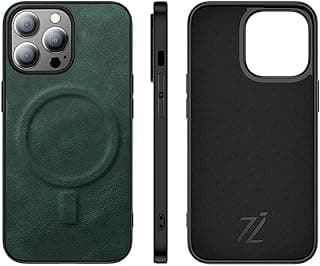 iPhone Magnetic Luxury Leather Case Designed for MagSafe Chargers for iPhone 12 Series 13 Series BY IZONE (iPhone 12 Pro Max, Green)…