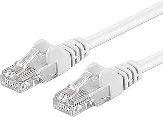 PremiumCord Network Cable, Ethernet, LAN & Patch Cable Cat6, UTP, Quick Flexible & Robust RJ45 Cable 1Gbit/S, AWG 26/7, Copper Cable 100% Cu, White, 10 m