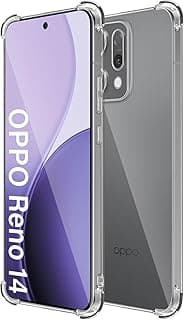 GRABIST Shockproof Back Case Cover with Best Camera Protection Compatible with Oppo Reno 14, Shockproof Case Reinforced Edges Protection (Oppo Reno 14 5G)