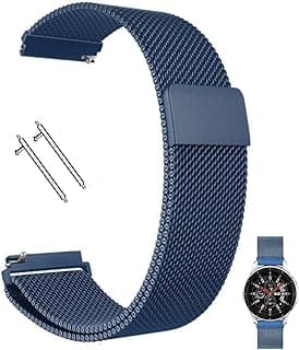 أحزمة مغناطيسية متوافقة مع ساعة سامسونج Galaxy Watch 4 مقاس 40mm 44mm، ساعة Galaxy Watch 4 Classic مقاس 42mm 46mm، سوار رياضي بديل من الستانلس ستيل سريع الفك مقاس 20mm للنساء والرجال