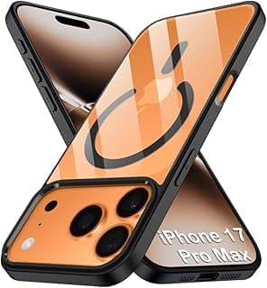 جراب مغناطيسي من Grabist لهاتف ايفون 17 Pro Max، متوافق مع MagSafe، إطار TPU مقاوم للصدمات، حماية بمعايير عسكرية، ظهر شفاف مضاد للخدش (أسود)