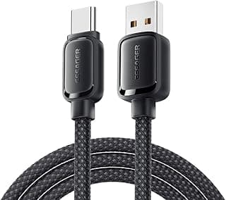 كابل Essager مغناطيسي 7A بقدرة 100 وات USB-C (يدعم SuperVooc, SuperCharge, FlashCharge) - من USB-A إلى USB-C PD 3.0 - ذاتي الالتفاف - لسامسونج، هواوي، هونر، اوبو، فيفو، ون بلس، ريلمي (أسود، 1 متر)