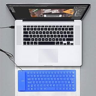 Flexible USB Silicone Keyboard Foldable Purple Computer Laptop Peripheral Portable Roll Up Keyboard for PC Lightweight Wired Travel Accessory