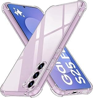جراب لهاتف سامسونج Galaxy S25 FE، جراب حماية نحيف ومضاد للصدمات من السيليكون المرن TPU (شفاف)