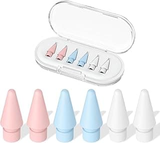 رؤوس بديلة ملونة لقلم ابل برو/ الجيل الثاني/ الجيل الاول/ USB C، رؤوس قلم ايباد مقاومة للاهتراء، رؤوس قلم اي بينسل حساسة ودقيقة مع حافظة، مجموعات اطراف قلم ايباد برو