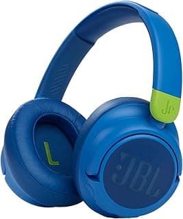 JBL سماعات راس لاسلكية فوق الاذن بخاصية الغاء الضوضاء للاطفال Jr460NC - ازرق