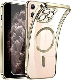 Magnetic Clear for iPhone 11 Pro Case with MagSafe [Original iPhone Exterior] [Integrated Camera Cover] Silicone Cover Slim Thin [Non-Yellowing] Anti-Fingerprint Scratch Wireless Charging