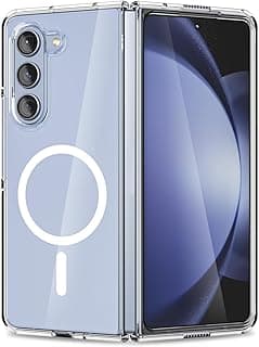 Suitable for Samsung Galaxy Z Fold 6 Transparent Folding Case, Compatible with Magsafe Wireless Charger, Shockproof housing(Transparent Magnetic Protection)