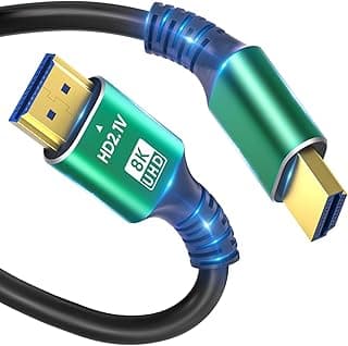 8K 4K 10K HDMI Cable 48Gbps 5FT/1.5M, Certified Ultra High Speed 2.1 HDMI Cable Braided Cord-4K@120Hz 8K@60Hz, DTS:X, HDCP 2.2 & 2.3, HDR 10 Compatible with Roku TV/PS5/HDTV/Blu-ray