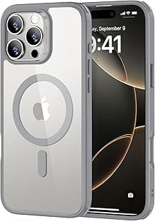 طقم جراب ESR لهاتف ايفون 16 Pro Max (4 في 1)، جراب شفاف مطفي مع واقي شاشة، متوافق مع MagSafe، حماية عسكرية، سلسلة كلاسيك، رمادي مطفي