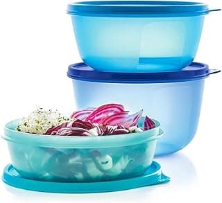 Essentials Seal & Go Large 3 Piece Bowl Set - Food Storage - Durable & Portable Travel Container - Great for Storing Lunch - Keep Food Fresh - Easy to Stack - Air Tight Lid
