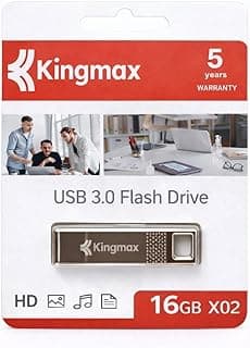 ذاكرة فلاش USB 2.0 16 جيجا بايت X02 من كينج ماكس، فلاش ميموري محمولة، نقل بيانات عالي السرعة، تصميم صغير ومتين، فلاش ميموري للمستندات والموسيقى والصور ومقاطع الفيديو