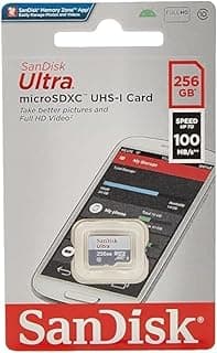 256GB Ultra microSDXC UHS 1 Card 100MB/s Grey -SDSQUNR-256G-GN3MN, Grey