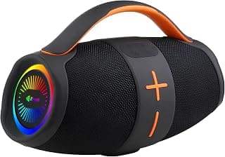 K13 Portable Speaker – 20W Stereo Sound (10Wx2), RGB Lighting, Deep Bass, 3600mAh Battery Life Up to 10 Hours, Support TF/AUX/USB K-isonli