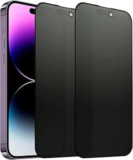 2 Pack Matte Privacy Screen Protector for iPhone 14 Pro Max 6.7", Anti-Glare Anti-Spy Scratch Resistant Tempered Glass Film, Smooth & Sensitive Touch, Rounded Edges Full Coverage