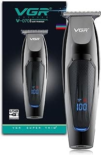 ماكينة حلاقة الشعر الاحترافية في جي ار موديل V 070 وقت التشغيل: 120 دقيقة للرجال اسود