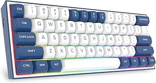 لوحة مفاتيح ألعاب K717 برو مخصص يدعم QMK/VIA، لوحة مفاتيح ميكانيكية لاسلكية قابل للبرمجة، 61 مفتاح مع تصميم صغير الحجم بنسبة 60%، مقبس تبديل سريع، و3 طبقات لتخفيف الضوضاء، مفتاح خطي مخصص من ريدراجون