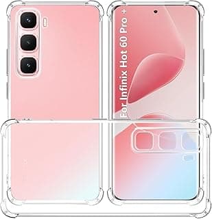 Case for Infinix Hot 60 Pro Plus TPU Transparent Four Corners Shockproof Protective Cover for Infinix Hot 60 Pro+ Pro Plus Military Grade