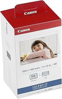 Canon Color Ink Paper Set, KP-108IN for Selphy CP910 - CP810 Photo Printer