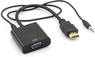 محول HDMI إلى VGA مع صوت لتوصيل جهاز HDMI بمنفذ VGA مع دعم صوت بدقة 1080p Full HD