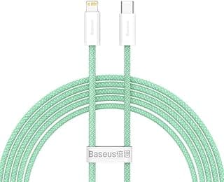 كابل جديد بطول 2 متر 20 وات من سلسلة Baseus Dynamic | شحن فائق السرعة PD | كابل USB نوع C إلى Lightning بطول 2 متر | معتمد من ابل MFi | بيانات 480 ميجابت في الثانية | لايفون 14 برو ماكس، 13، 12، 11، XS، XR، X، 8 بلس، ايباد (أخضر)