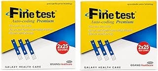 Fine Test Sugar Measuring Strips 2 Boxes 100 Strips