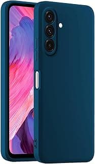 جراب سيليكون ملون، مناسب لهاتف سامسونج Galaxy A17 5G / A17 (4G LTE) (6.7 بوصة) - ازرق ياقوتي