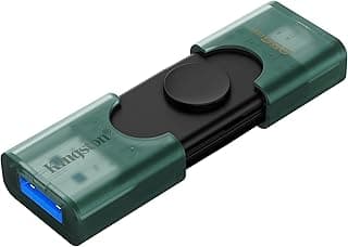 فلاش ميموري DuoG2 سعة 256GB بمنافذ USB نوع ايه وUSB نوع سي 3.2 الجيل الأول DTDEG2/256GB من كينجستون