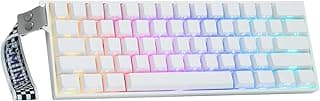 Aula Mini60 HE Pro Wireless Hall Effect Keyboard, 4000mAh, SOCD & DKS, Magnetic Gaming Keyboard with Fast Trigger & Adjustable Actuation, RGB Backlit (White)