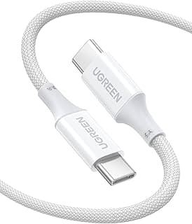 كابل USB نوع C إلى USB نوع C بقدرة 100 وات بطول 1 متر مصنوع من سيليكون مضفر من يوجرين