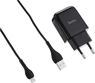 n2 - vigour single port charger and cable (2.0a - 1m) - lightning for apple iphone airpods - black, USB