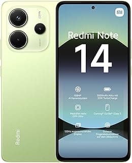 موبايل شاومي Redmi Note 14، ذاكرة 8/256GB، لون أخضر Lime، نظام كاميرا ذكاء اصطناعي 108MP، بطارية 5500mAh، شاشة حماية للعين 120Hz، وظائف ذكاء اصطناعي، ضمان 18 شهر