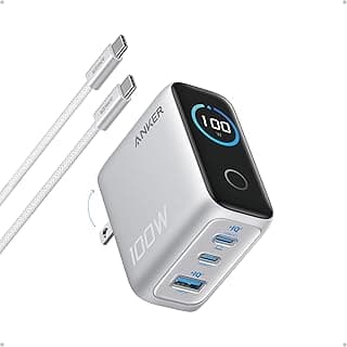 شاحن من أنكر متوافق مع ماك بوك و آيباد و آيفون 17/16 و أجهزة USB-C و لايتننغ بقوة 100.0 واط