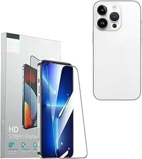 واقي شاشة لهاتف iPhone 14 Pro Max، زجاج مقوى 6.7، صلابة 9H، شفافية عالية، مقاوم للكسر، مقاوم للبصمات، تركيب بدون فقاعات، إطار أسود
