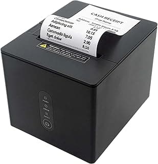 طابعة فواتير حرارية 80 مم، سرعة عالية، مناسبة لنقاط البيع Model XP-Q808K، تدعم USB و USB+LAN (USB+LAN)
