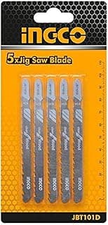 Ingco JBT101D Replacement Blade Set for Jigsaw Wood 5-Pieces, 4-5.2 mm Size