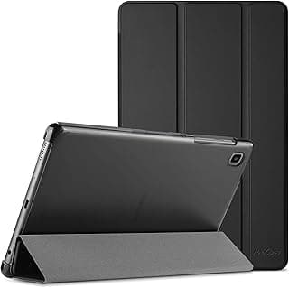Case for Galaxy Tab A7 Lite 8.7 Inch 2021 (SM-T220 / T225 / T227) Protective Case, Ultra Thin Lightweight Stand Smart Cover with Translucent Frosted Back Cover - Black